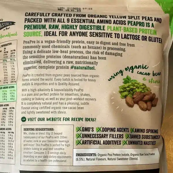 Protein Supplies Australia, Pea Protein Chocolate, 1kg