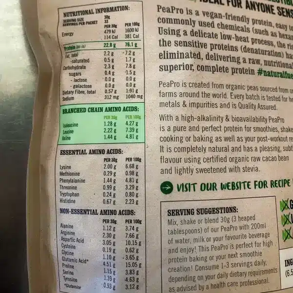 Protein Supplies Australia, Pea Protein Chocolate, 1kg