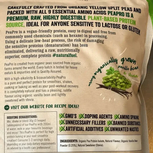 Protein Supplies Australia, Pea Protein Vanilla, 1kg
