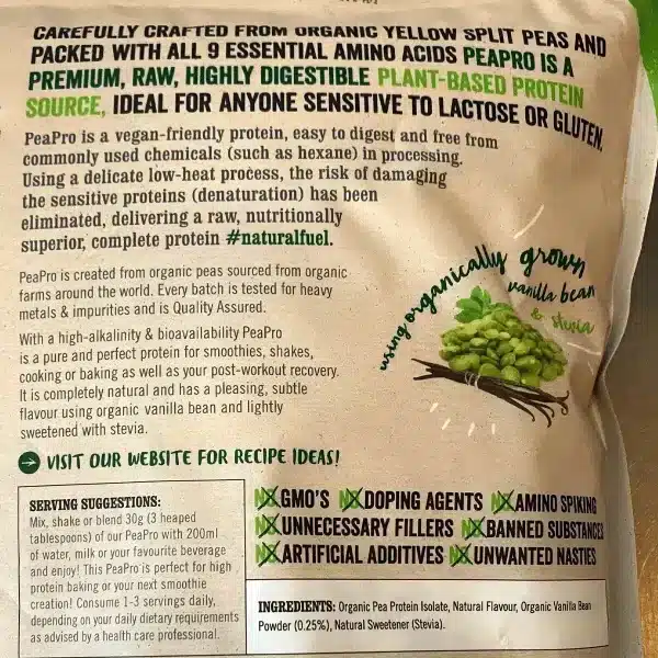 Protein Supplies Australia, Pea Protein Vanilla, 1kg