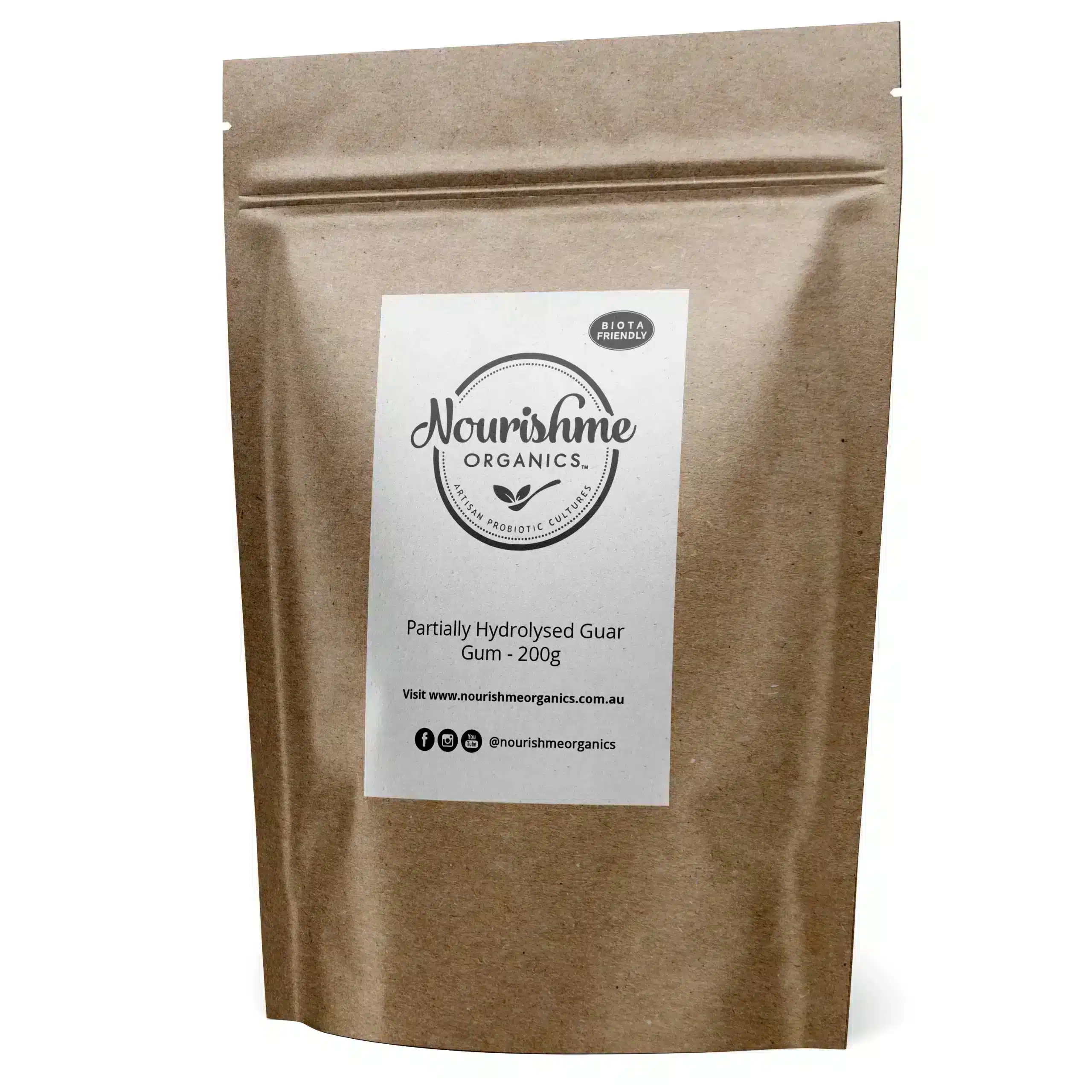 NourishMe Organics, Partially Hydrolysed Guar Gum (PHGG), 200g