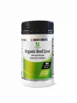 NXGEN Wholefoods, Organic Beef Liver Capsules 500mg, 180 capsules