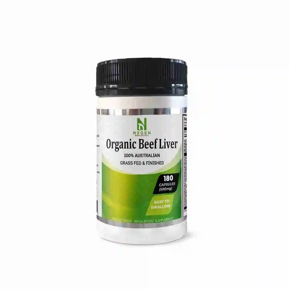 NXGEN Wholefoods, Organic Beef Liver Capsules 500mg, 180 capsules