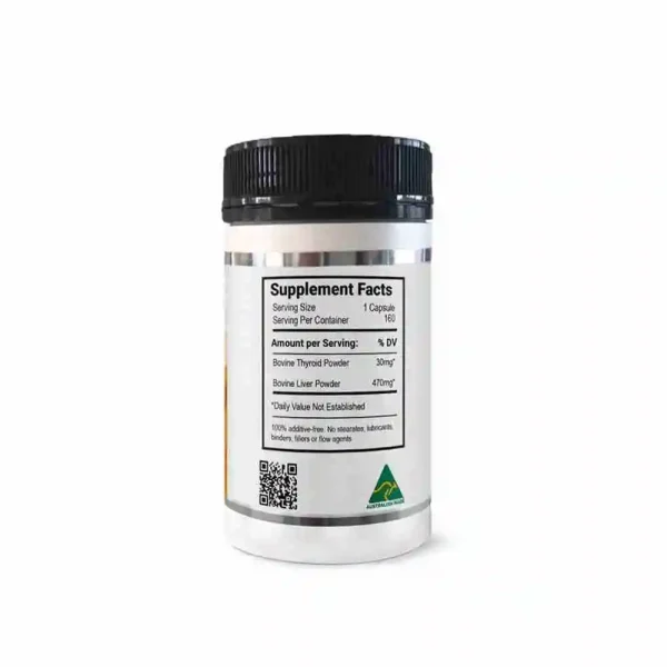 NXGEN Wholefoods, Grass Fed Beef Thyroid Capsules 500mg, 160 capsules