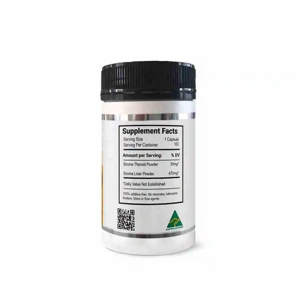 NXGEN Wholefoods, Grass Fed Beef Thyroid Capsules 500mg, 160 capsules