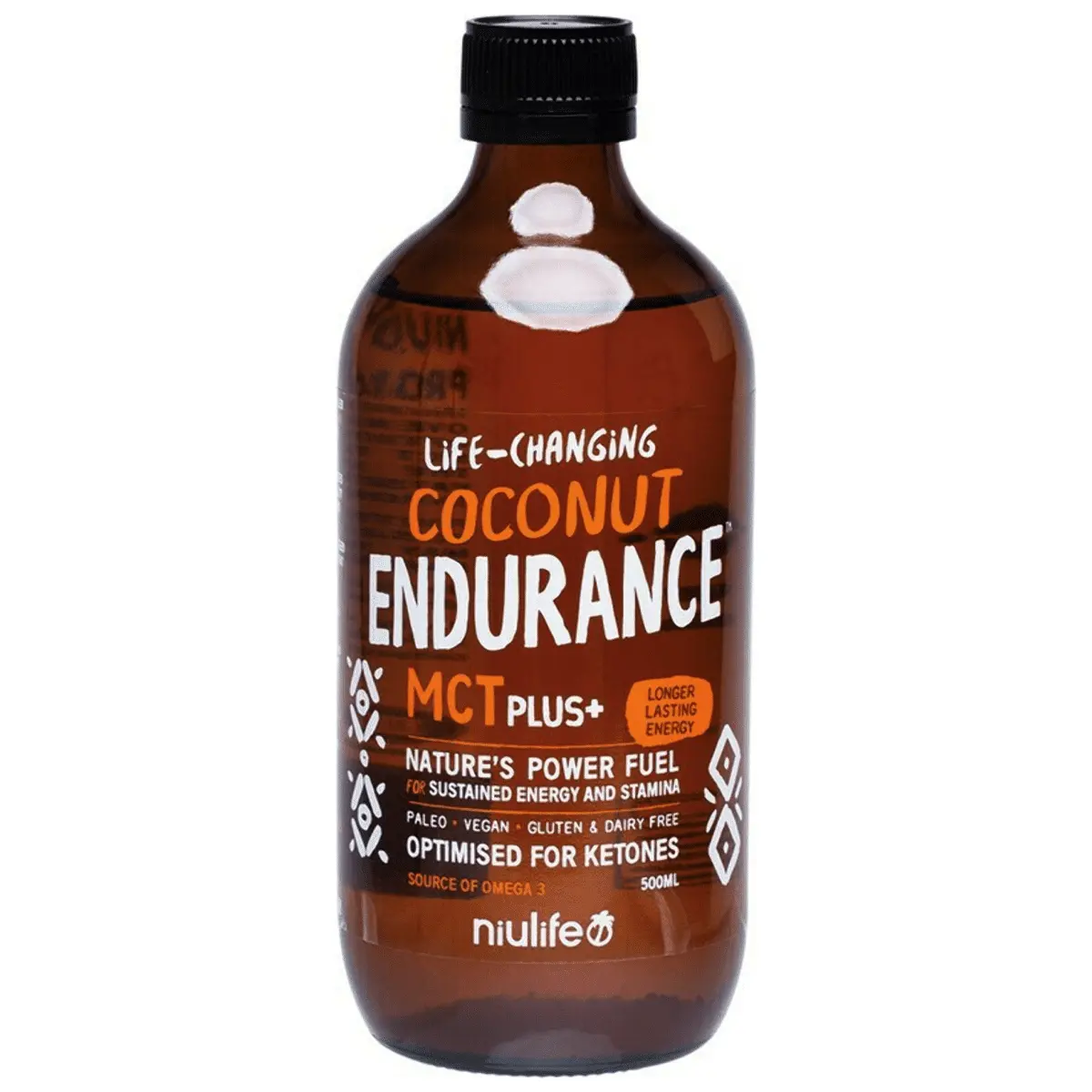 Coconut Endurance MCT Plus+, Niulife, 500ml Glass Bottle