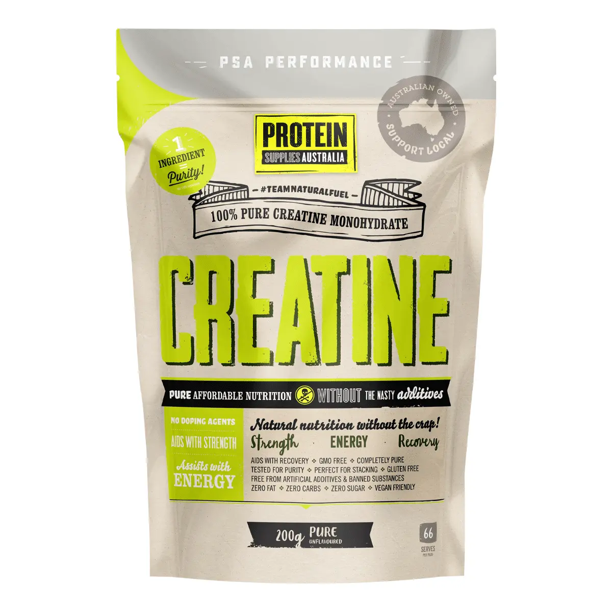 Protein Supplies Australia, Creatine Pure, 200g