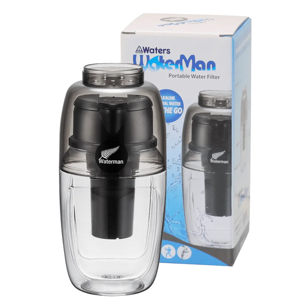 Waters Co, Waterman Mini Portable, 600ml, Colour Black