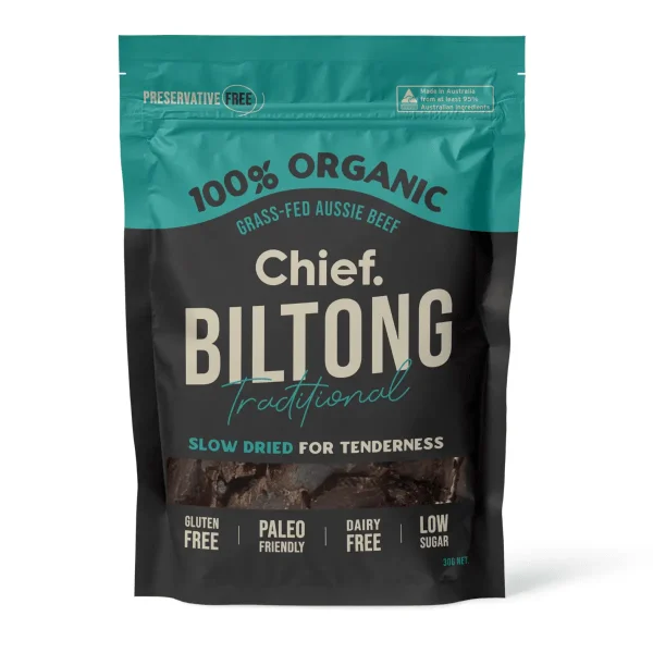 Traditional Beef Biltong, Chief. 30g