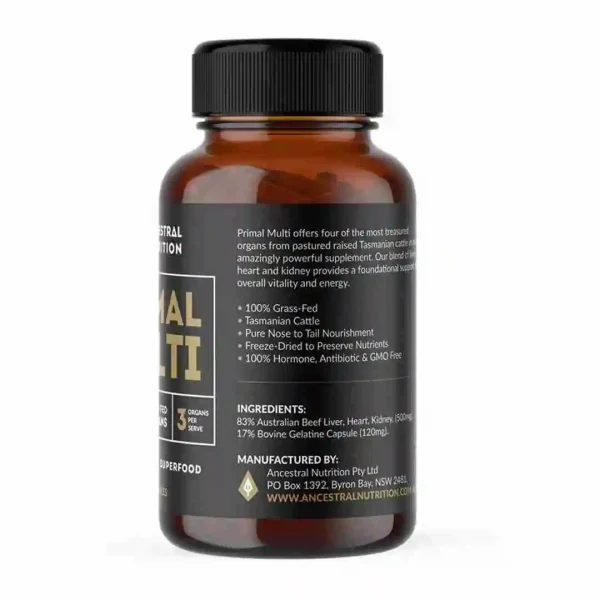 Ancestral Nutrition, Primal Multi (Beef Liver, Heart Kidney), 120 Capsules