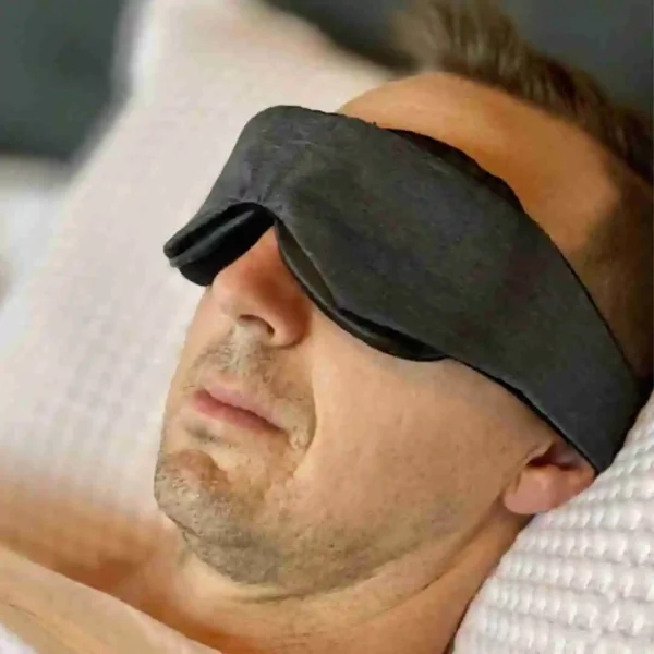 Block Blue Light, Deluxe Delta Sleep Mask - 100% Light Blocking