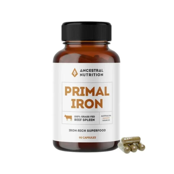 Ancestral Nutrition, Primal Iron (100% Grass-Fed Beef Spleen), 90 Capsules
