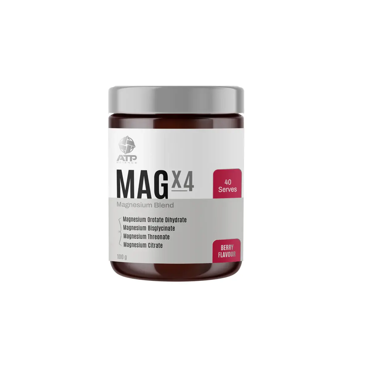 ATP Science, MAGx4 Magnesium Blend - Berry, 100g