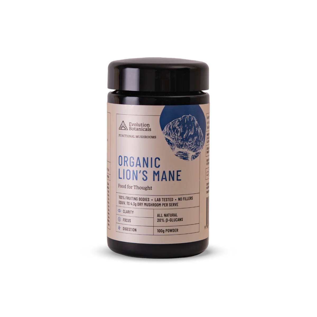 Evolution Botanicals, Organic Lion’s Mane, 100g