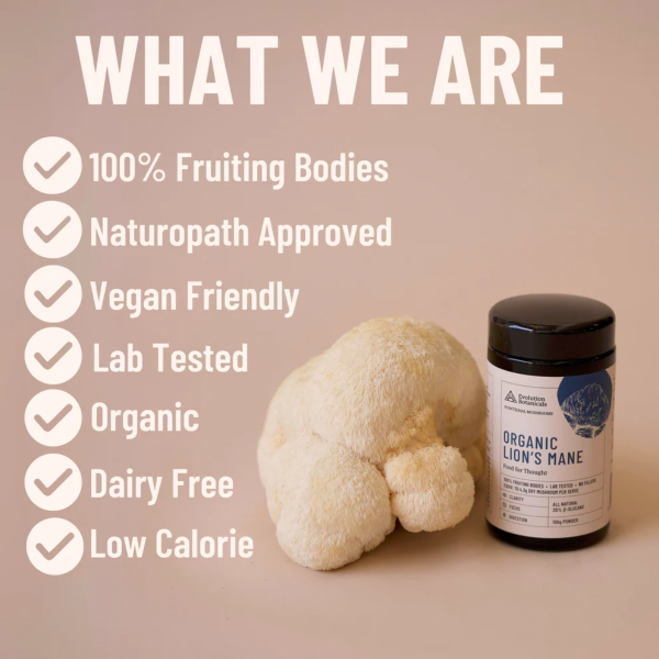 Evolution Botanicals, Organic Lion’s Mane, 100g