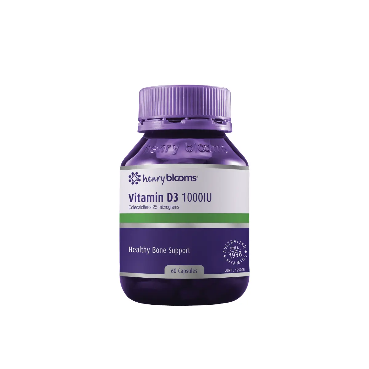 Henry Blooms, Vitamin D3 1000IU, 200c