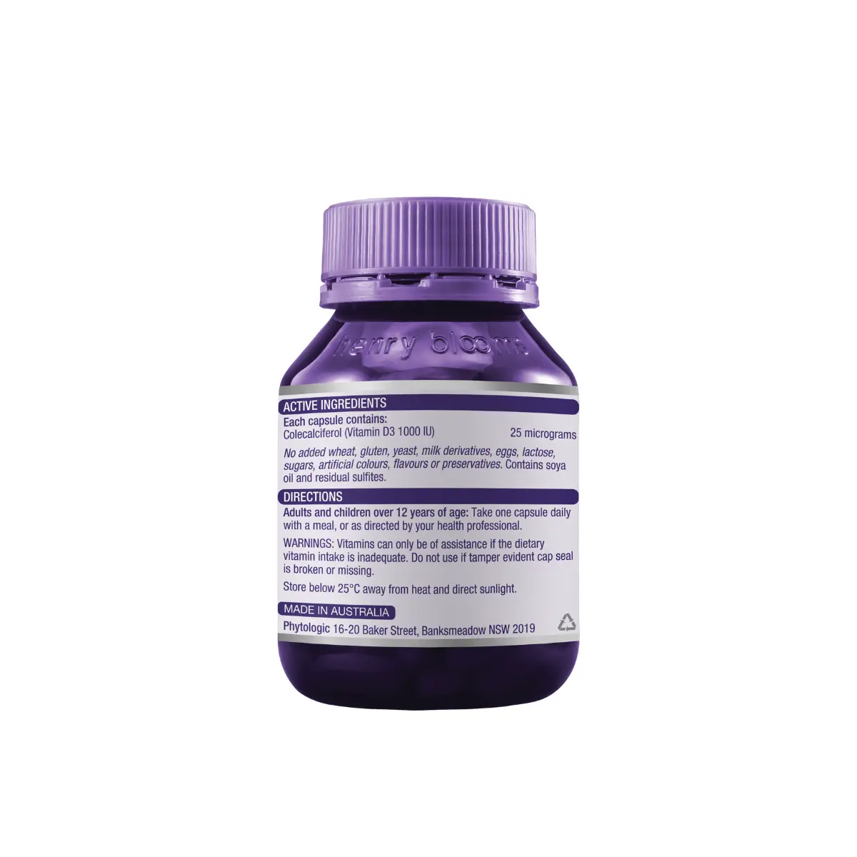 Henry Blooms, Vitamin D3 1000IU, 200c