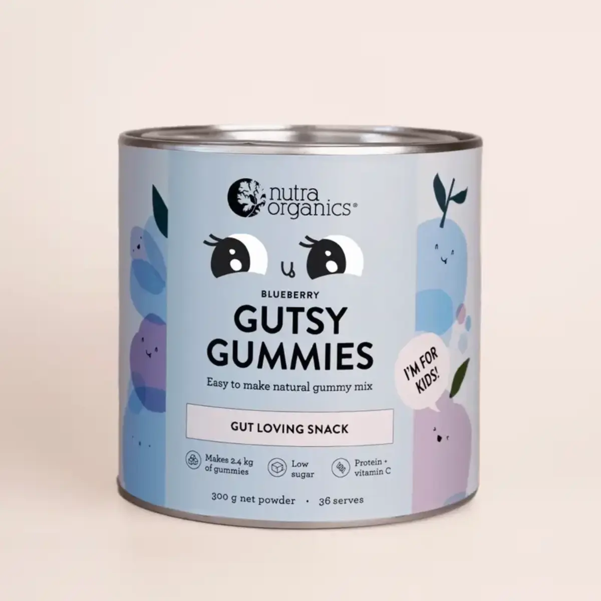 Nutra Organics, Gutsy Gummies Blueberry, 150g