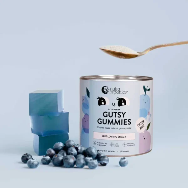 Nutra Organics, Gutsy Gummies Blueberry, 150g