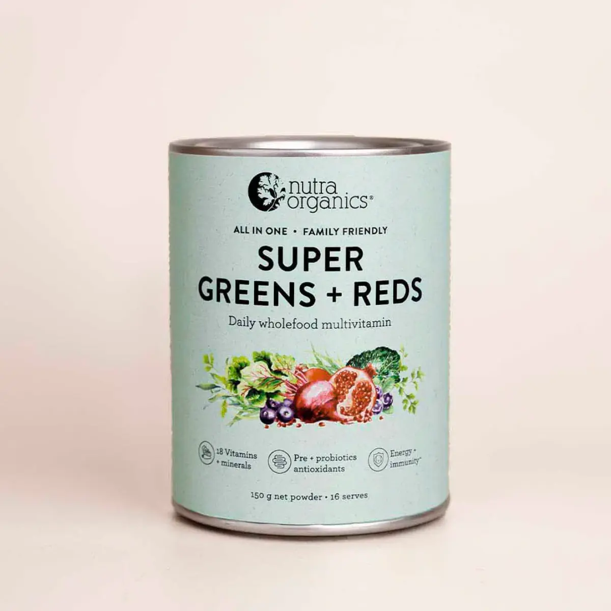 Nutra Organics, Super Greens + Reds, 150g