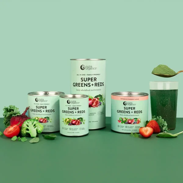 Nutra Organics, Super Greens + Reds, 150g