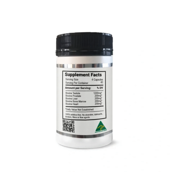 NXGEN Wholefoods, Grass Fed Male Optimise 500mg, 160 capsules